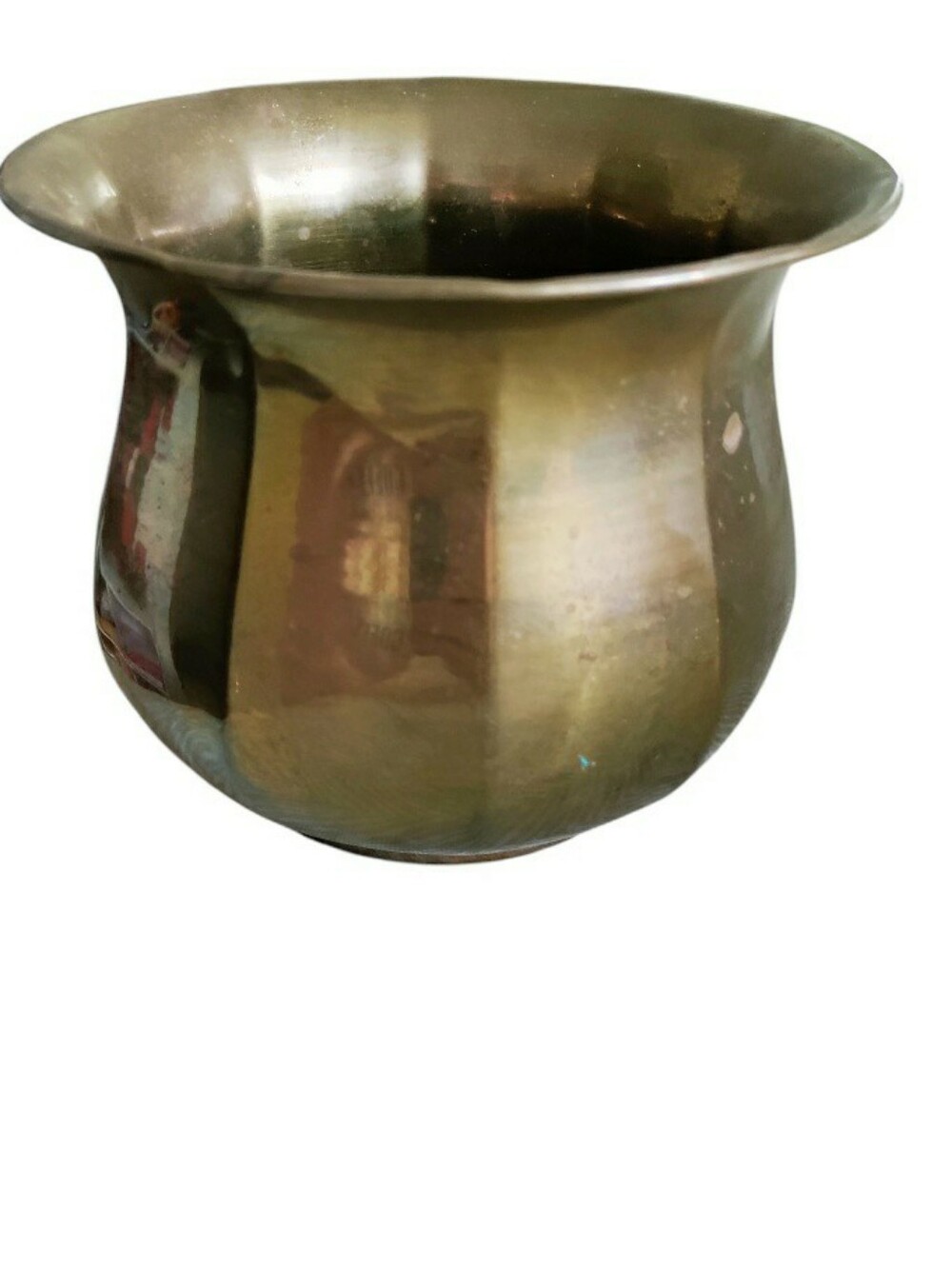 Vintage Brass Planter Pot Decorative 5"